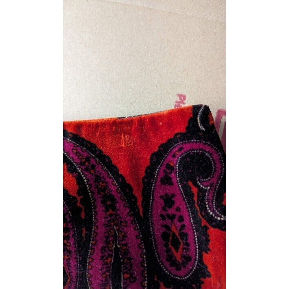TALBOTS Velour Paisley Print Back Slit Classic Pencil Skirt Size‎ 8 - Picture 8 of 10